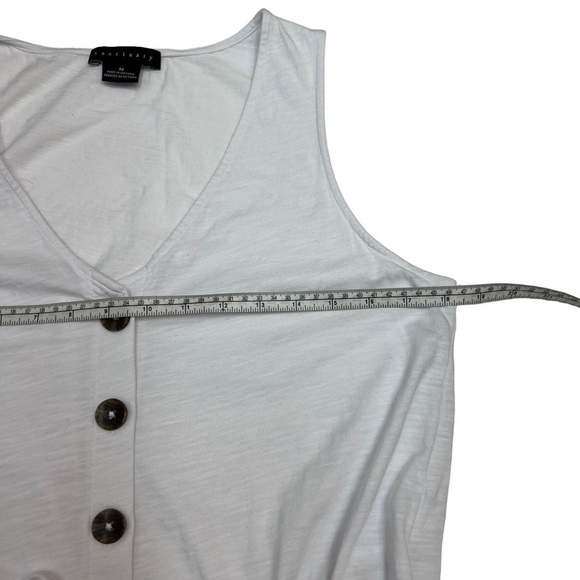Sanctuary V-Neck Heartstrings V-Neck Button Front Tank Top Size M - Picture 9 of 11